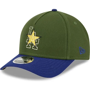 Grön och blå böjd keps snapback 9FORTY M-Crown City Feature Los Angeles Dodgers MLB från New Era