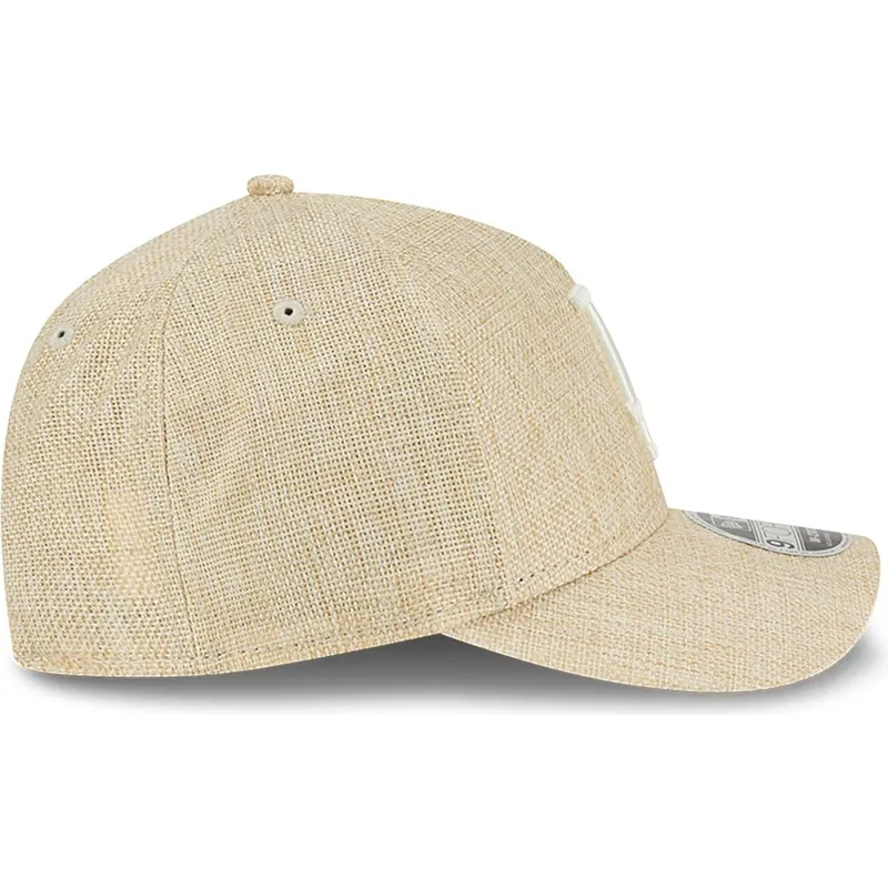 cepice-zaoblena-bezova-snapback-9forty-m-crown-a-frame-cotton-weave-los-angeles-dodgers-mlb-new-era