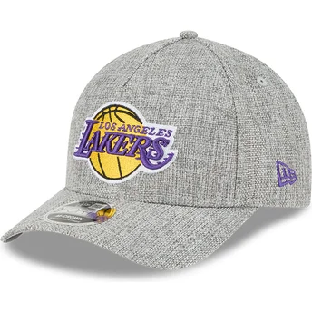 Γκρι καπέλο με καμπύλη 9FORTY M-Crown A Frame Cotton Weave των Los Angeles Lakers NBA από New Era