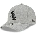 graue-gebogene-snapback-kappe-9forty-m-crown-a-frame-cotton-weave-der-chicago-white-sox-mlb-von-new-era