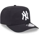 new-era-new-york-yankees-mlb-golfer-everyday-nylon-verstellbare-schwarze-kappe-mit-gebogenem-schirm