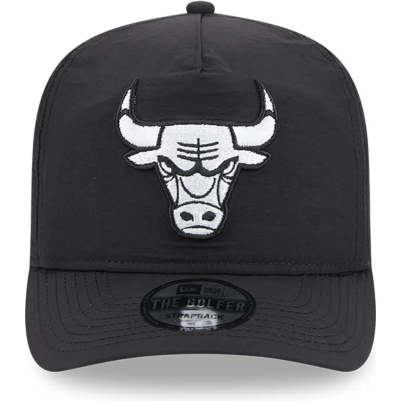 schwarze-verstellbare-curved-cap-golfer-everyday-nylon-der-chicago-bulls-nba-von-new-era