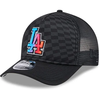 Svart trucker-keps 9FORTY M-Crown A Frame Gradient Raceway Los Angeles Dodgers MLB från New Era
