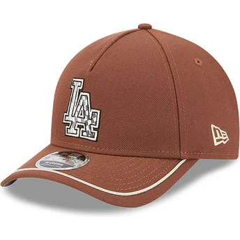 Cap zaoblená brown snapback 9FORTY M-Crown A Frame Motorsport Los Angeles Dodgers MLB New Era