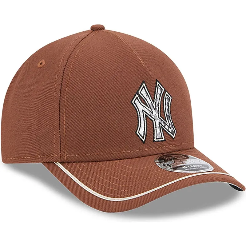 brun-bojd-skarm-snapback-9forty-m-crown-a-frame-motorsport-keps-new-york-yankees-mlb-fran-new-era