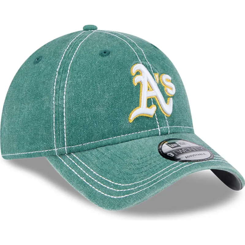 cepice-zaoblena-zelena-nastavitelny-9twenty-washed-contrast-oakland-athletics-mlb-new-era