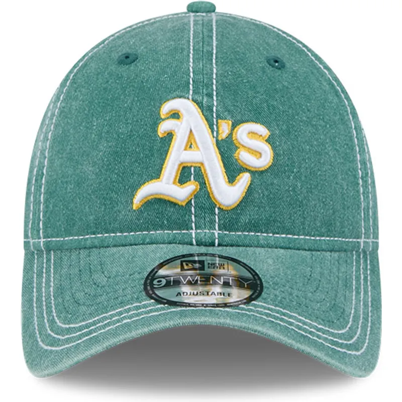 cepice-zaoblena-zelena-nastavitelny-9twenty-washed-contrast-oakland-athletics-mlb-new-era