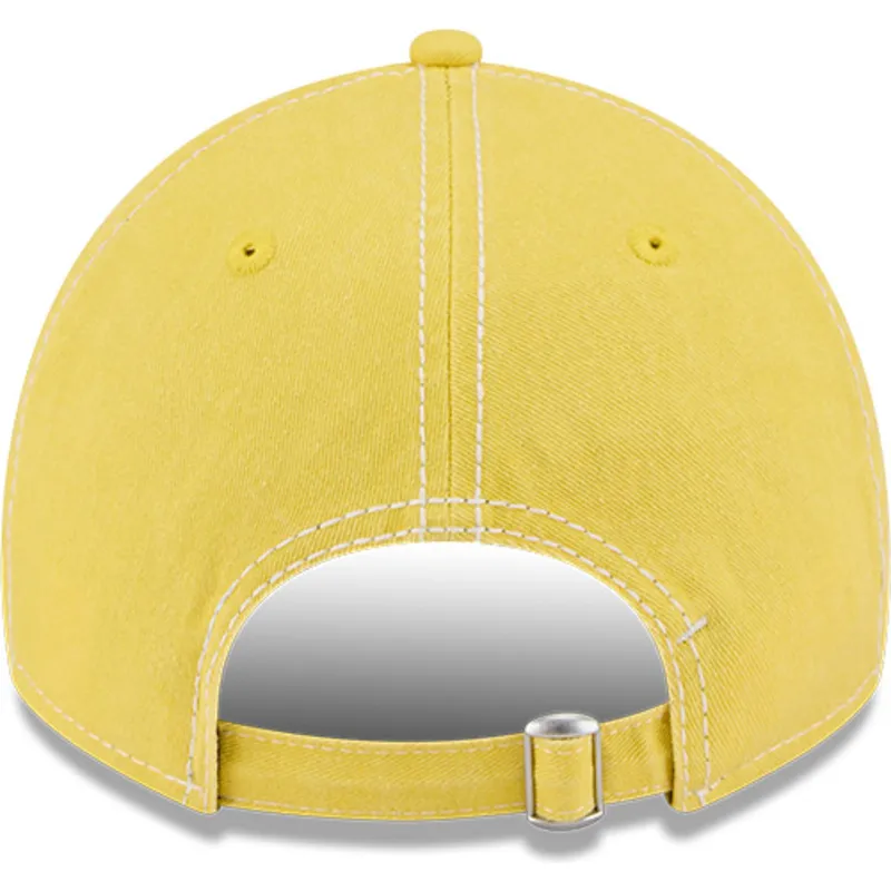 gelbe-gebogene-verstellbare-kappe-9twenty-washed-contrast-der-los-angeles-lakers-nba-von-new-era