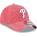 rosa-verstellbare-curved-cap-9twenty-washed-contrast-der-philadelphia-phillies-mlb-von-new-era