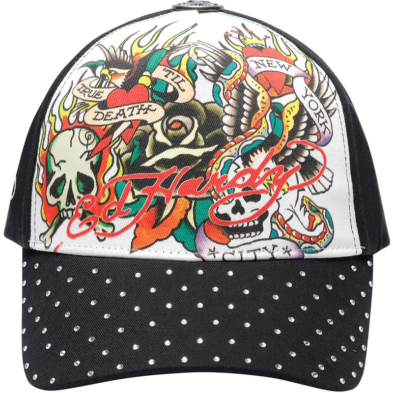 cap-zaoblena-black-adjustable-strap-ed-hardy cap-zaoblena-black-adjustable-strap-ed-hardy