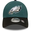 new-era-curved-brim-9forty-the-league-philadelphia-eagles-nfl-adjustable-cap-verstellbar-grun-und-schwarz