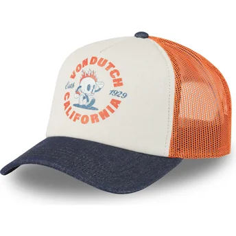 Trucker-Cap beige, orange und blau CREW22 von Von Dutch