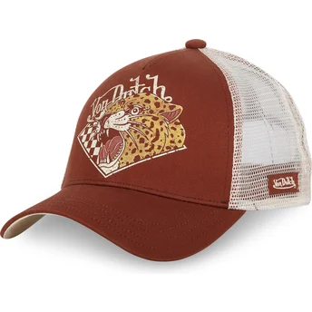 Čepice zaoblená hnědá snapback GUE Von Dutch