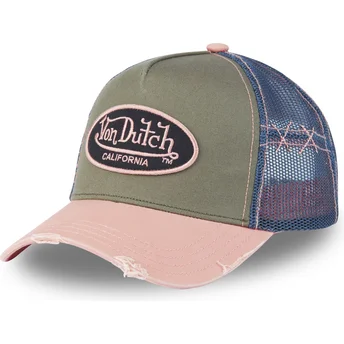 gorra-trucker-gron-bla-och-rosa-used-03-fran-von-dutch