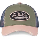 gorra-trucker-gron-bla-och-rosa-used-03-fran-von-dutch