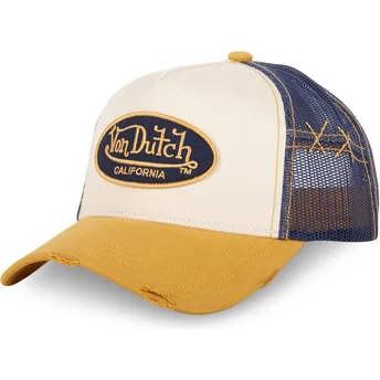 Von Dutch USED 05 Beige, Blue and Yellow Trucker Hat