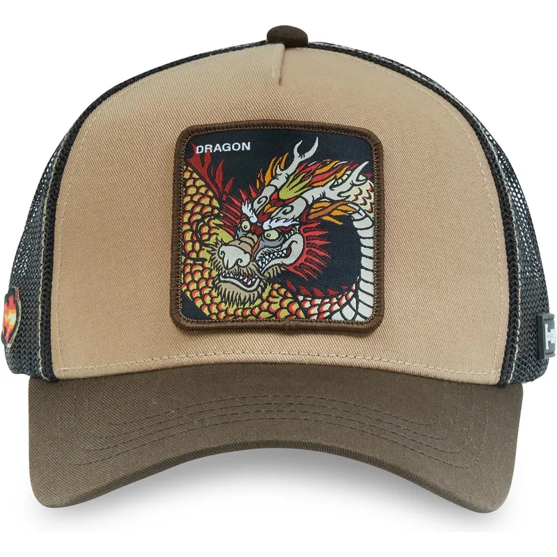 cepice-zaoblena-hneda-snapback-dra-drak-mytologicka-stvoreni-capslab