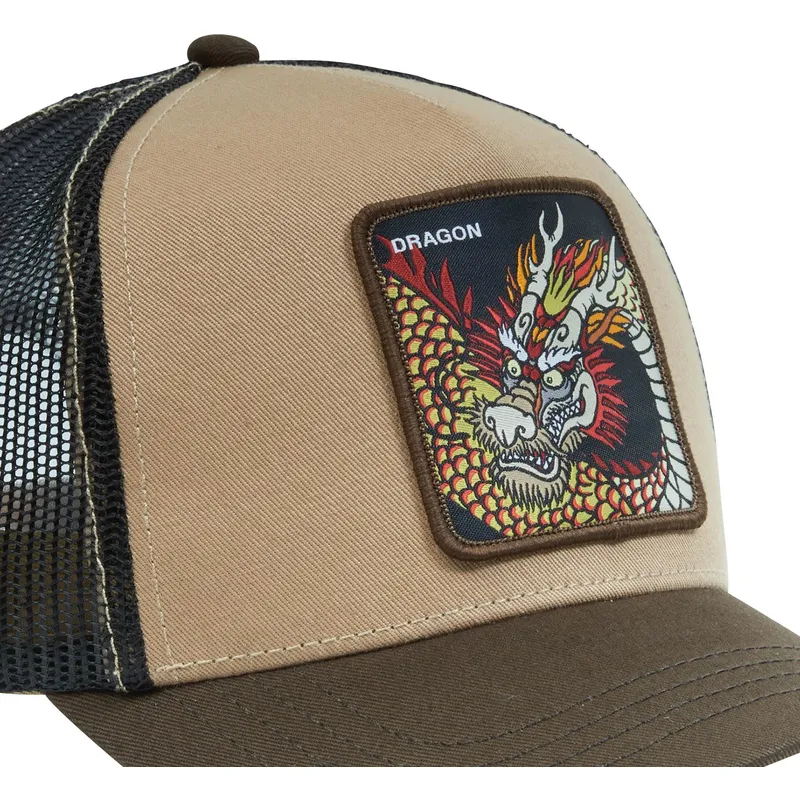 cepice-zaoblena-hneda-snapback-dra-drak-mytologicka-stvoreni-capslab