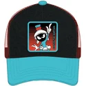 capslab-looney-tunes-marvin-der-marsmensch-schwarze-und-blaue-trucker-kappe-loo11-mar