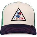 snapback-kappe-fur-kinder-in-beige-grun-und-blau-mit-gebogenem-schirm-rocket-ice-food-von-djinns
