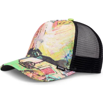 Čepice zaoblená vícebarevná snapback HFT Painting Djinns
