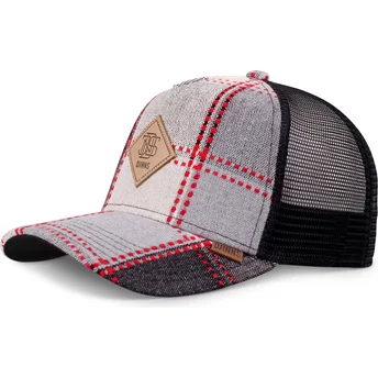 Γκρι καπέλο trucker HFT EmboCheck της Djinns