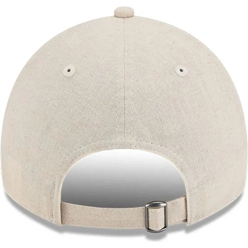beige-verstellbare-curved-cap-mit-marineblauem-logo-9twenty-linen-spring-training-fan-pack-2025-der-new-york-yankees-mlb-von-new