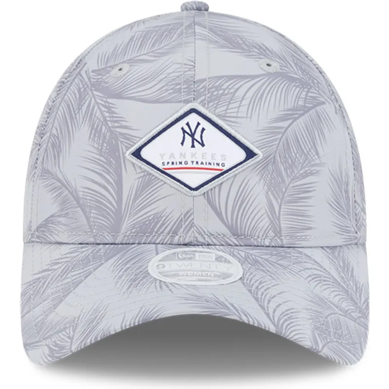 new-york-yankees-mlb-new-era-9twenty-leaf-open-back-spring-training-fan-pack-2025-gra-justerbar-bojd-keps-for-kvinnor