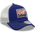 blaue-und-weisse-trucker-kappe-9forty-a-frame-patch-spring-training-fan-pack-2025-der-los-angeles-dodgers-mlb-von-new-era