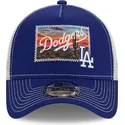 blaue-und-weisse-trucker-kappe-9forty-a-frame-patch-spring-training-fan-pack-2025-der-los-angeles-dodgers-mlb-von-new-era