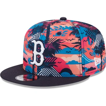 Καπέλο επίπεδο πολύχρωμο snapback 9FIFTY Printed Spring Training Fan Pack 2025 των Boston Red Sox MLB της New Era