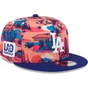 new-era-flat-brim-9fifty-printed-spring-training-fan-pack-2025-los-angeles-dodgers-mlb-multicolor-snapback-cap