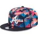 mehrfarbige-flache-snapback-kappe-9fifty-printed-spring-training-fan-pack-2025-der-atlanta-braves-mlb-von-new-era