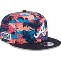 mehrfarbige-flache-snapback-kappe-9fifty-printed-spring-training-fan-pack-2025-der-atlanta-braves-mlb-von-new-era