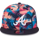 mehrfarbige-flache-snapback-kappe-9fifty-printed-spring-training-fan-pack-2025-der-atlanta-braves-mlb-von-new-era