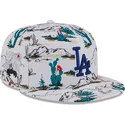 9fifty-print-spring-training-fan-pack-2025-los-angeles-dodgers-mlb-new-era-snapback-kappe-weiss
