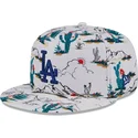 9fifty-print-spring-training-fan-pack-2025-los-angeles-dodgers-mlb-new-era-snapback-kappe-weiss