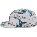 weisse-flache-snapback-kappe-9fifty-print-spring-training-fan-pack-2025-der-los-angeles-dodgers-mlb-von-new-era