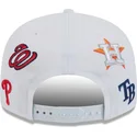 weisse-flache-snapback-kappe-9fifty-scatter-spring-training-fan-pack-2025-von-mlb-grapefruit-league-logo-von-new-era