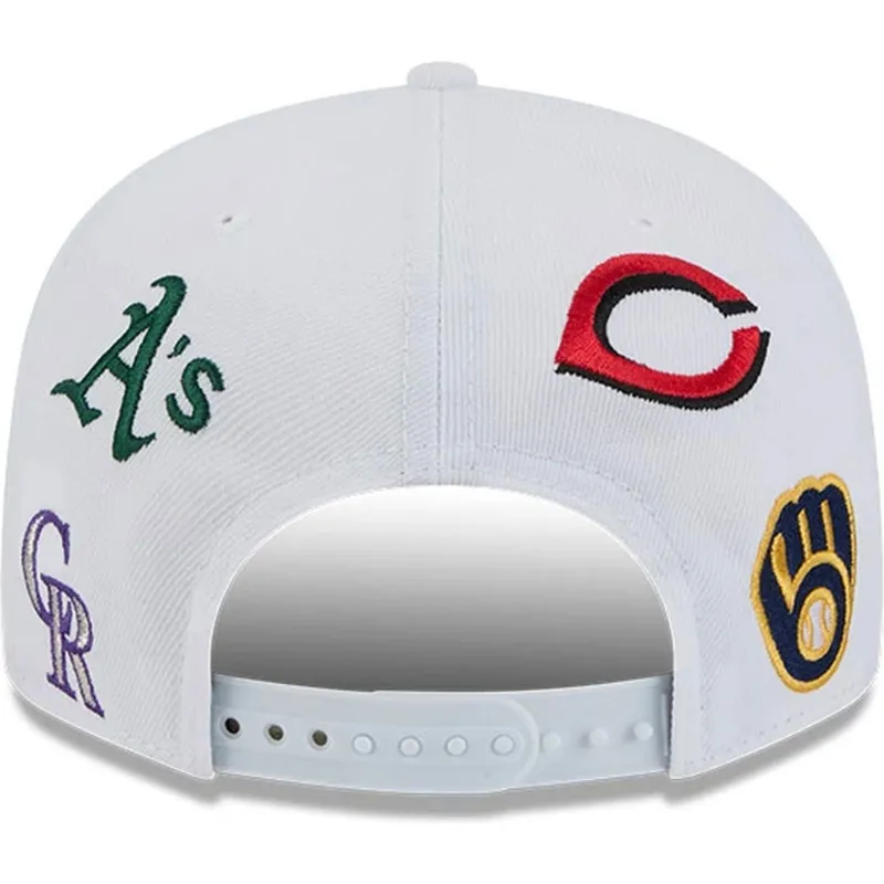 weisse-flache-snapback-kappe-9fifty-scatter-spring-training-fan-pack-2025-von-mlb-cactus-league-logo-von-new-era