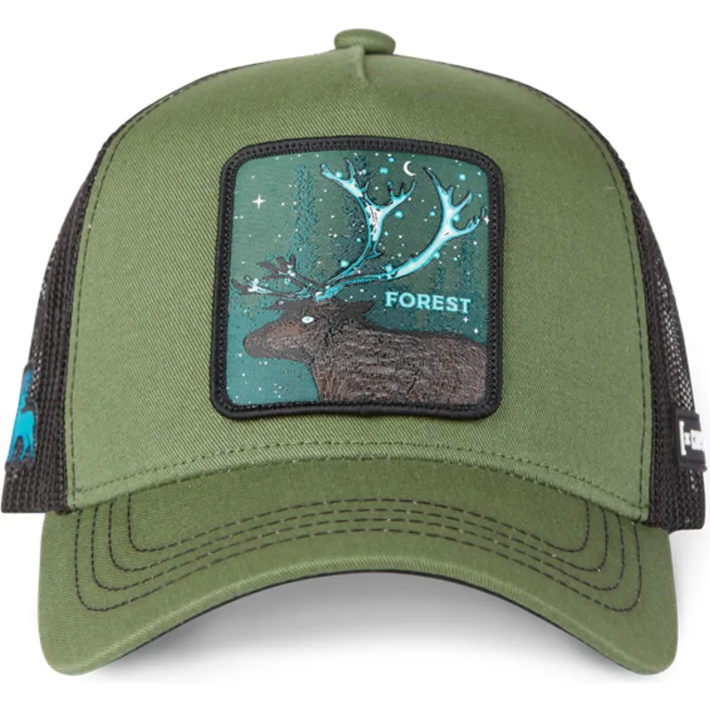 cepice-zaoblena-zelena-snapback-forest-for2-jelen-mytologicka-stvoreni-capslab
