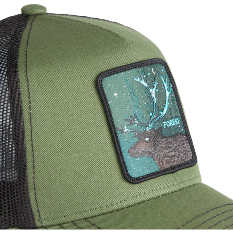 cepice-zaoblena-zadne-zvire-zelena-snapback-ciervo-forest-for2-beasts-jelen-bestie-capslab