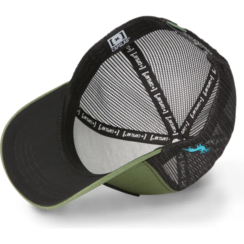 trucker-cap-grun-und-schwarz-hirsch-forest-for2-beasts-von-capslab