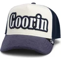 goorin-bros-full-flavor-wordmark-french-terry-beige-und-marineblaue-trucker-kappe