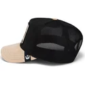 schwarze-und-beige-trucker-kappe-guepardo-warrior-the-suede-cheetah-global-core-micro-suede-the-farm-von-goorin-bros
