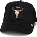 cepice-zaoblena-cerna-snapback-dead-the-suede-skull-global-core-micro-suede-the-farm-goorin-bros