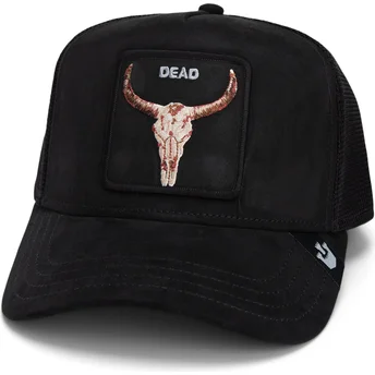 cepice-zaoblena-cerna-snapback-dead-the-suede-skull-global-core-micro-suede-the-farm-goorin-bros