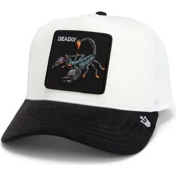 Καπέλο trucker μπεζ και μαύρο σκορπιός Deadly The Suede Scorpion Global Core Micro Suede The Farm από Goorin Bros.