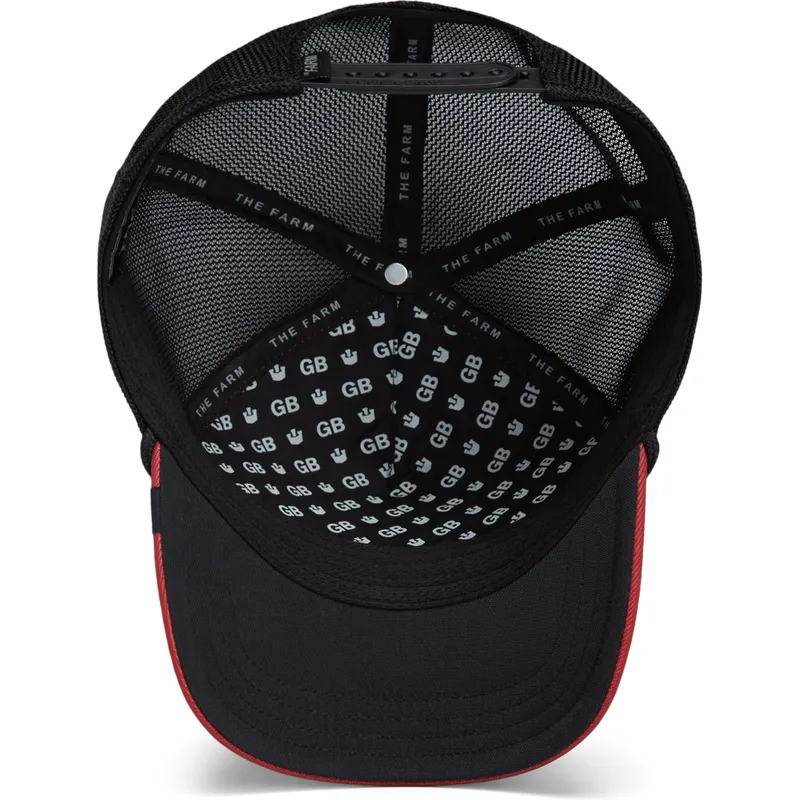 truckerkeps-rod-och-svart-tjur-gb2-raging-bull-the-rocker-the-farm-fran-goorin-bros