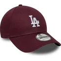 gebogene-bordeauxrote-verstellbare-9forty-colour-pack-kappe-der-los-angeles-dodgers-mlb-von-new-era